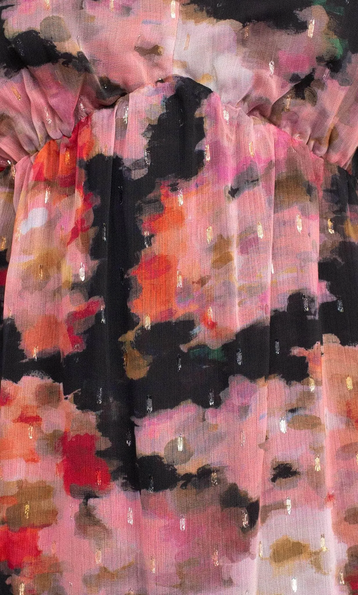 Adrianna Papell AP1E209660 - Tea Length Floral Chiffon Dress