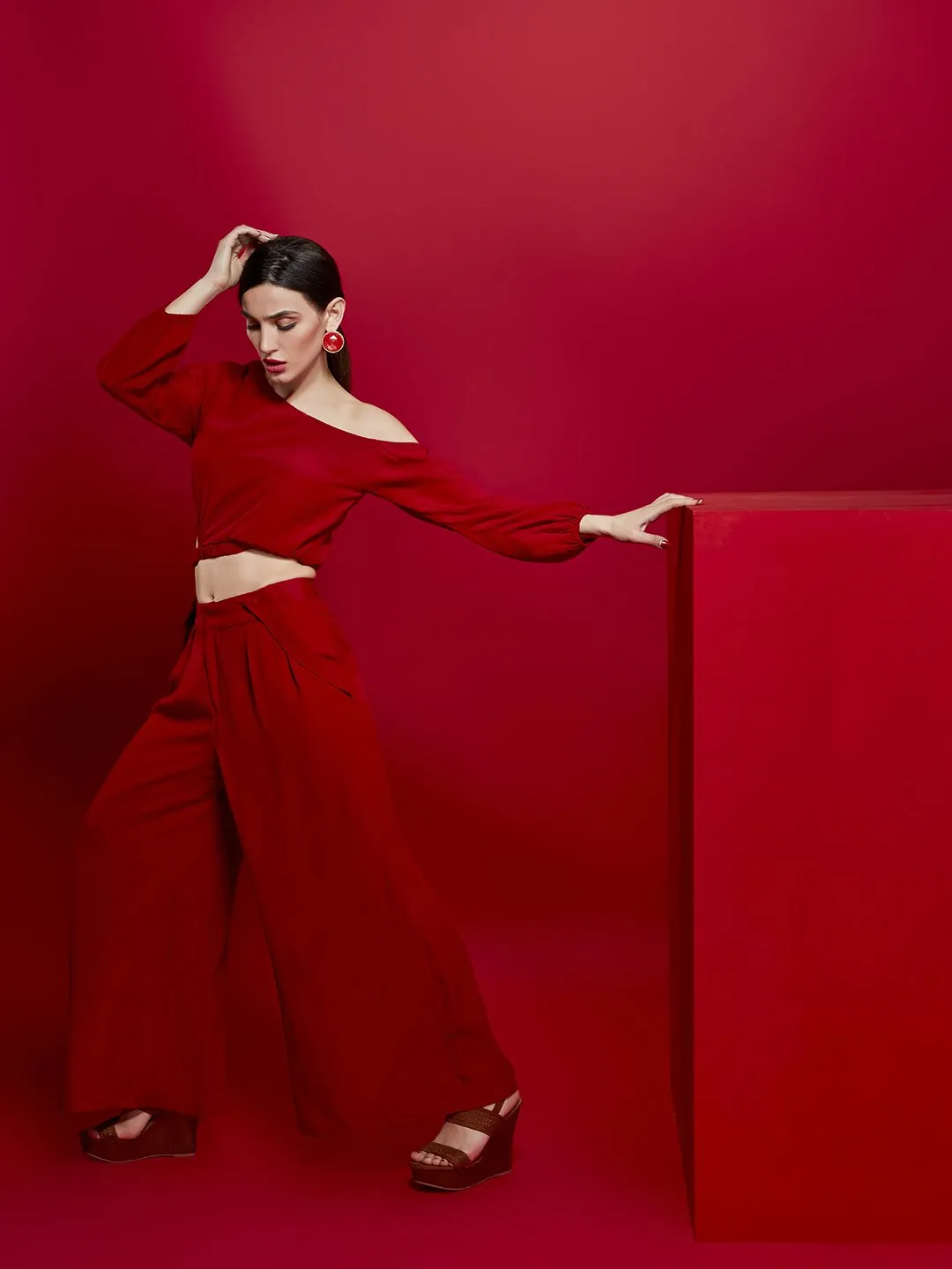 Allure Flared Pants With Cross Pockets
