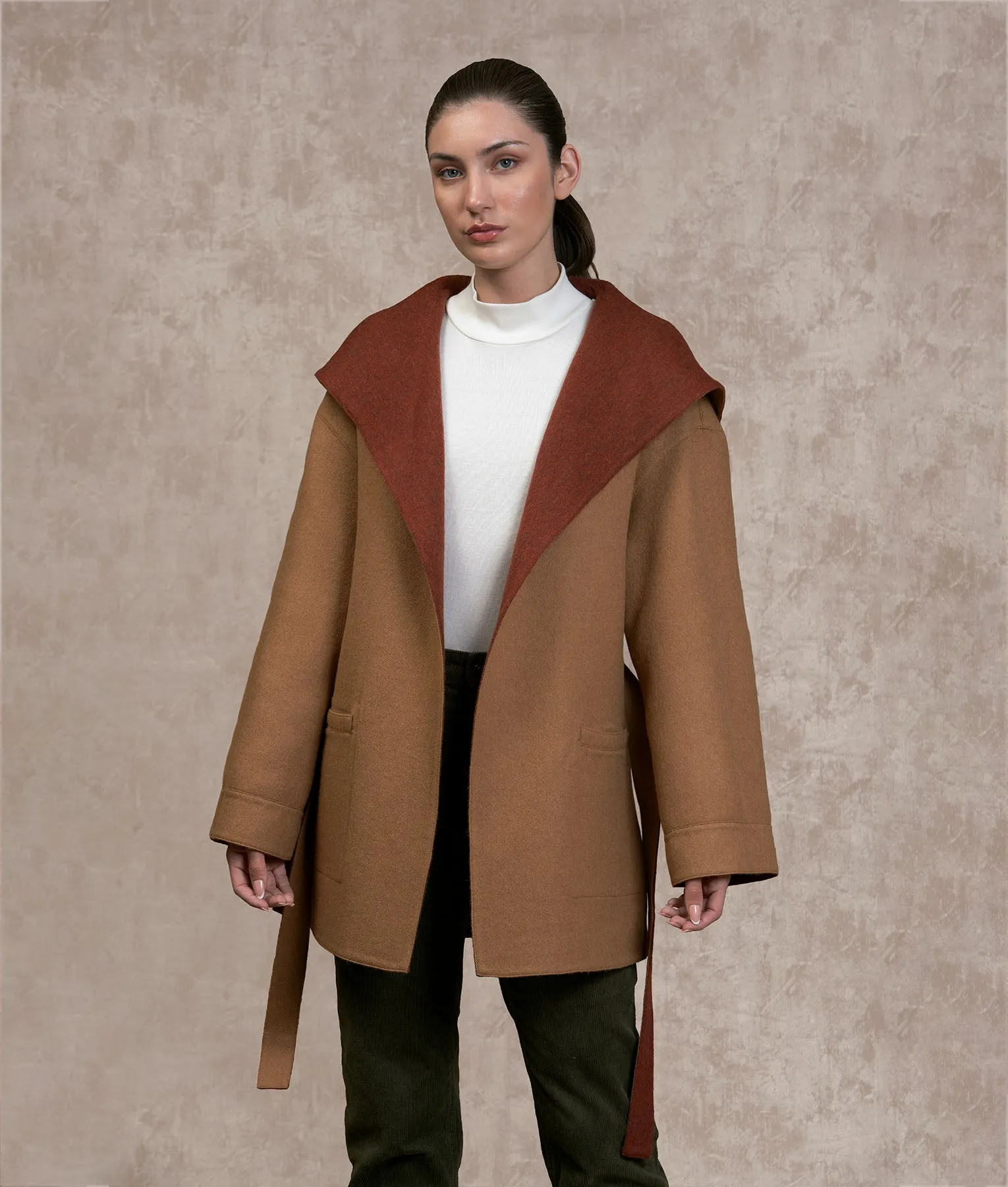 Belted Short Hoodie