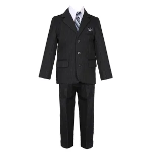 Big Boys Navy Blue 5 Piece Vest Jacket Pants Special Occasion Suit 8-20