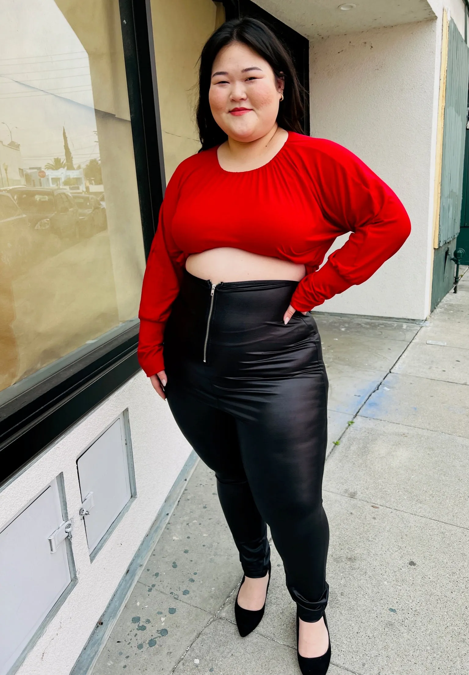 Bloomchic Crew Neck Long Sleeve Top with Bell Cuff, Multiple Colors & Sizes Available!