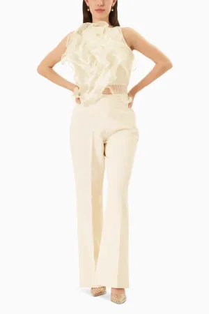 Cream Vanessa Top With Pants