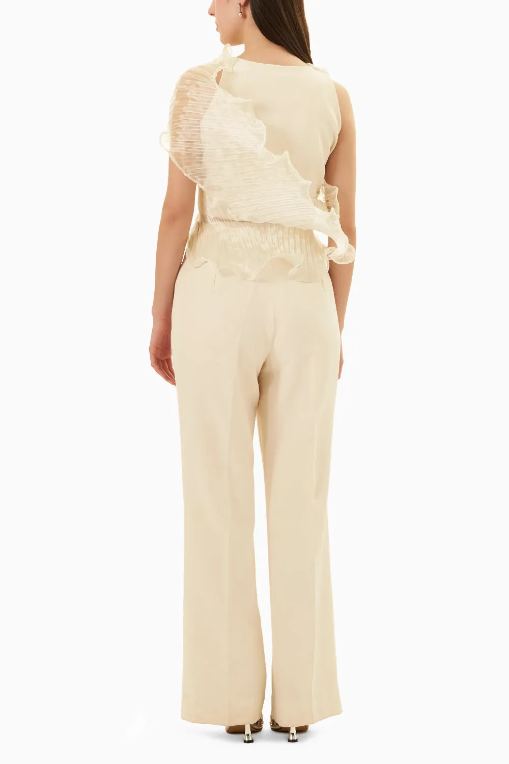 Cream Vanessa Top With Pants