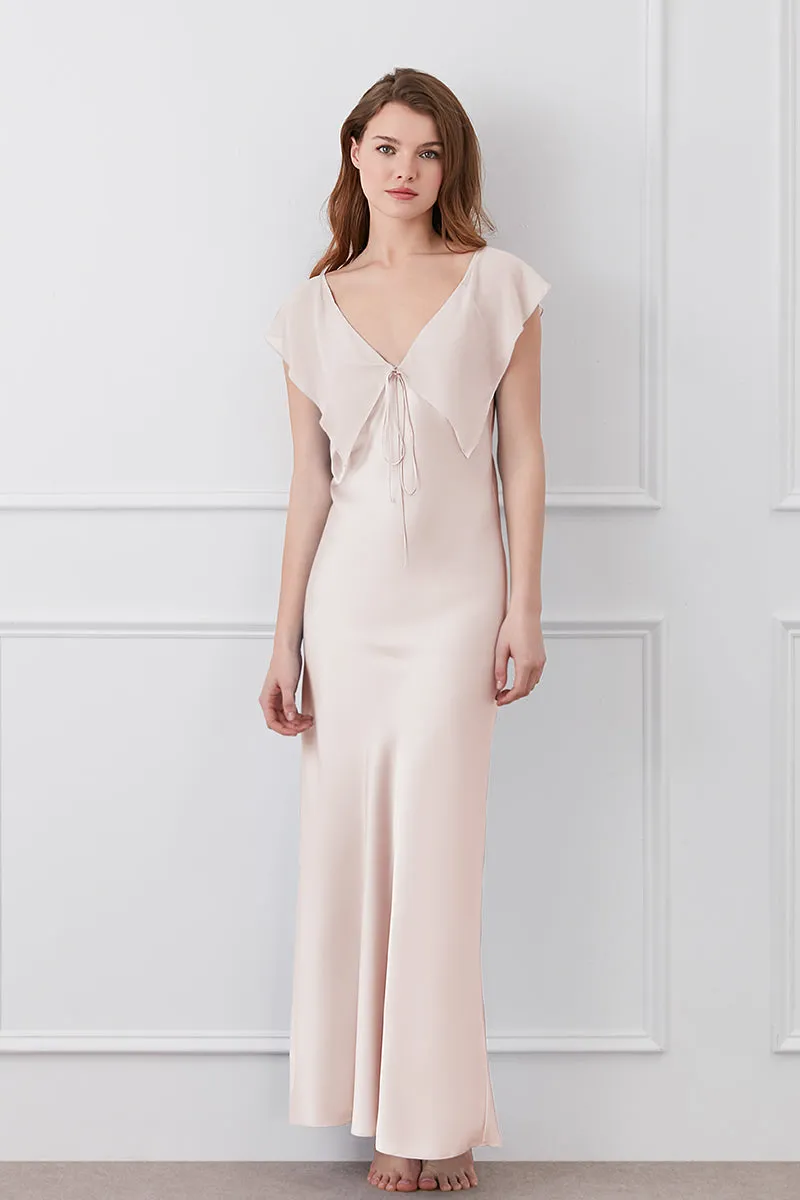 CRETE SILK MIDI DRESS IN PINK