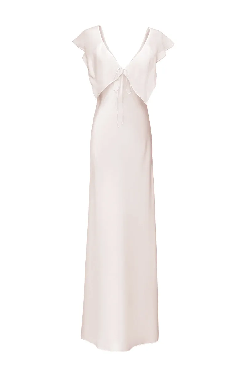 CRETE SILK MIDI DRESS IN PINK