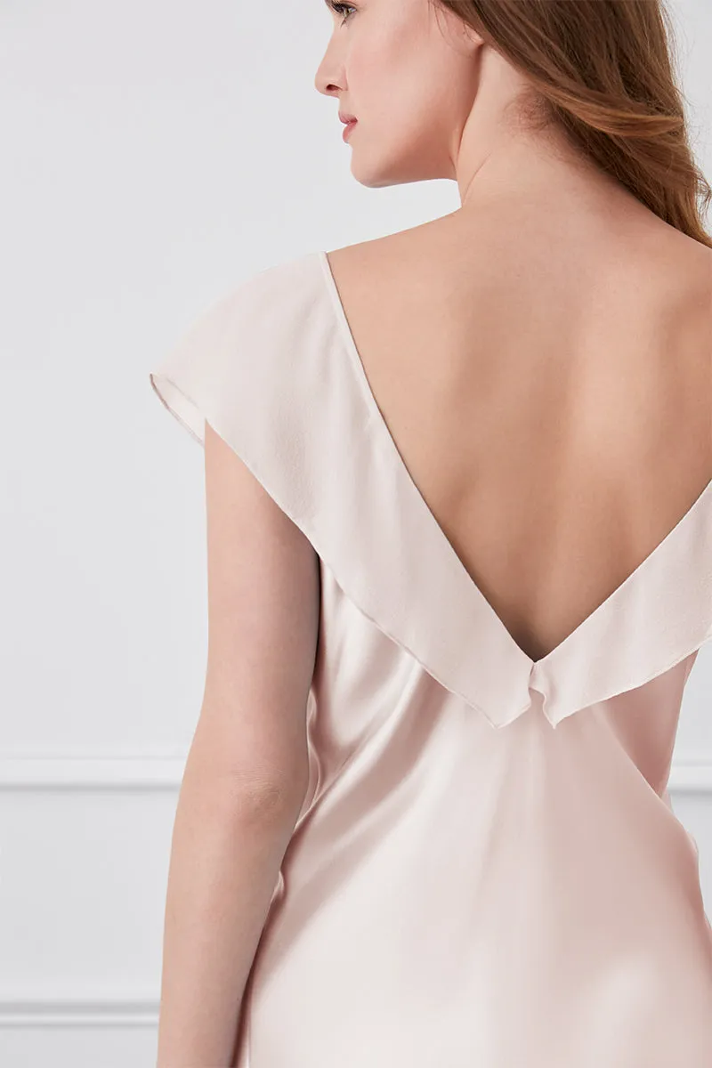 CRETE SILK MIDI DRESS IN PINK
