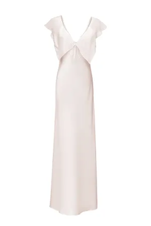 CRETE SILK MIDI DRESS IN PINK
