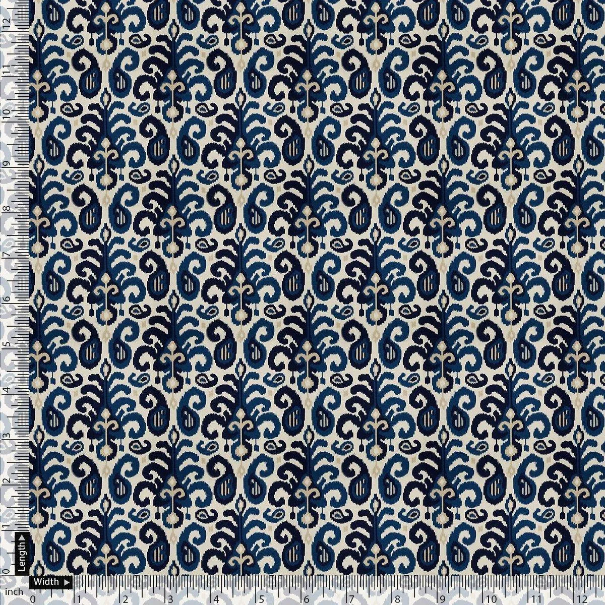 Decorative Paisley Seamless Repeat Digital Printed Fabric - Weightless