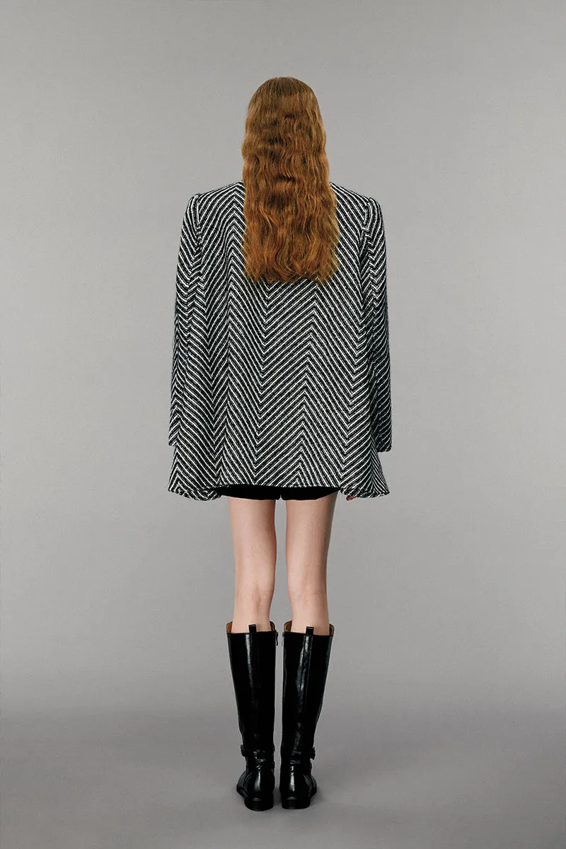 Elegant Wool Cape Coat