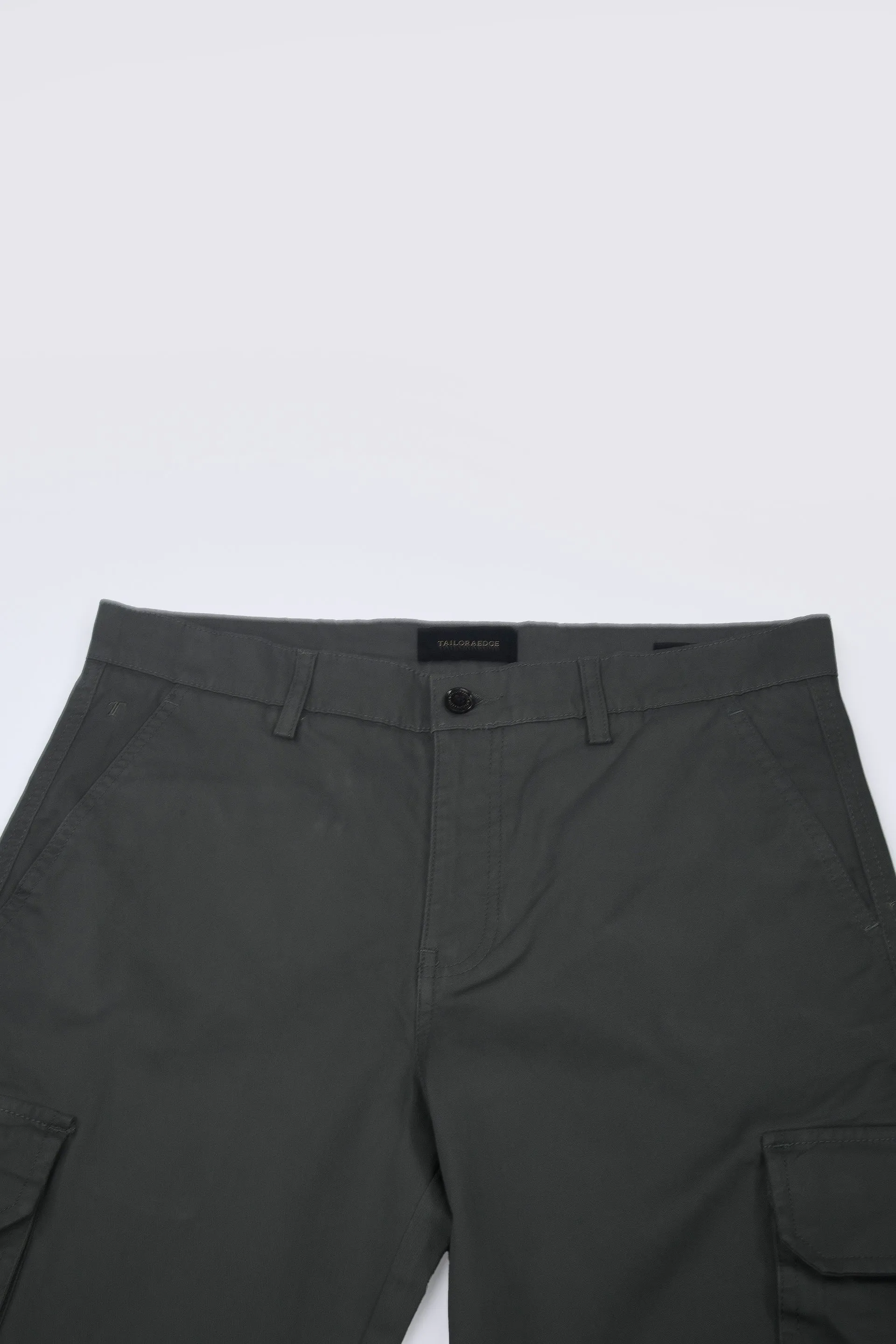 ELEVATED TWILL TAILORED CARGO PANTS IN OLIVE