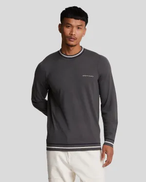 Embroidered Tipped Crew Neck Jumper