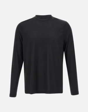 Extrafine Merino Wool Black Sweater