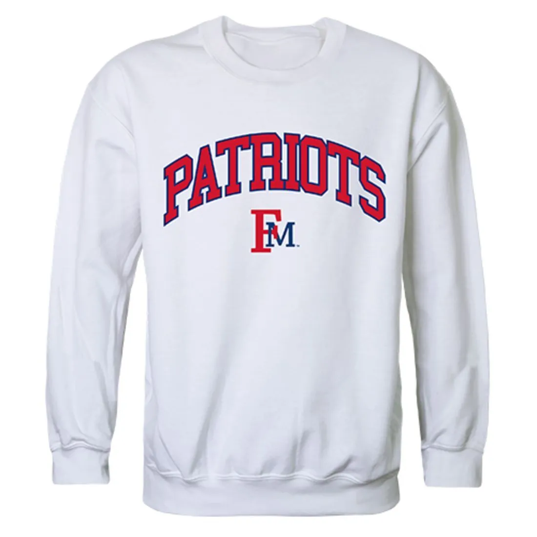 FMU Francis Marion University Campus Crewneck Pullover Sweatshirt Sweater White