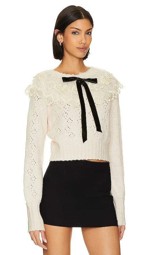 Free People Hold Me Closer Sweater in Blush