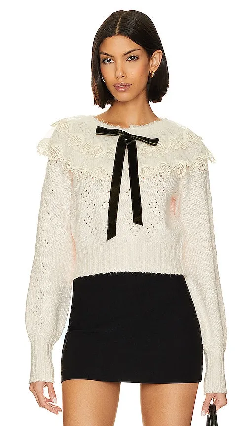 Free People Hold Me Closer Sweater in Blush