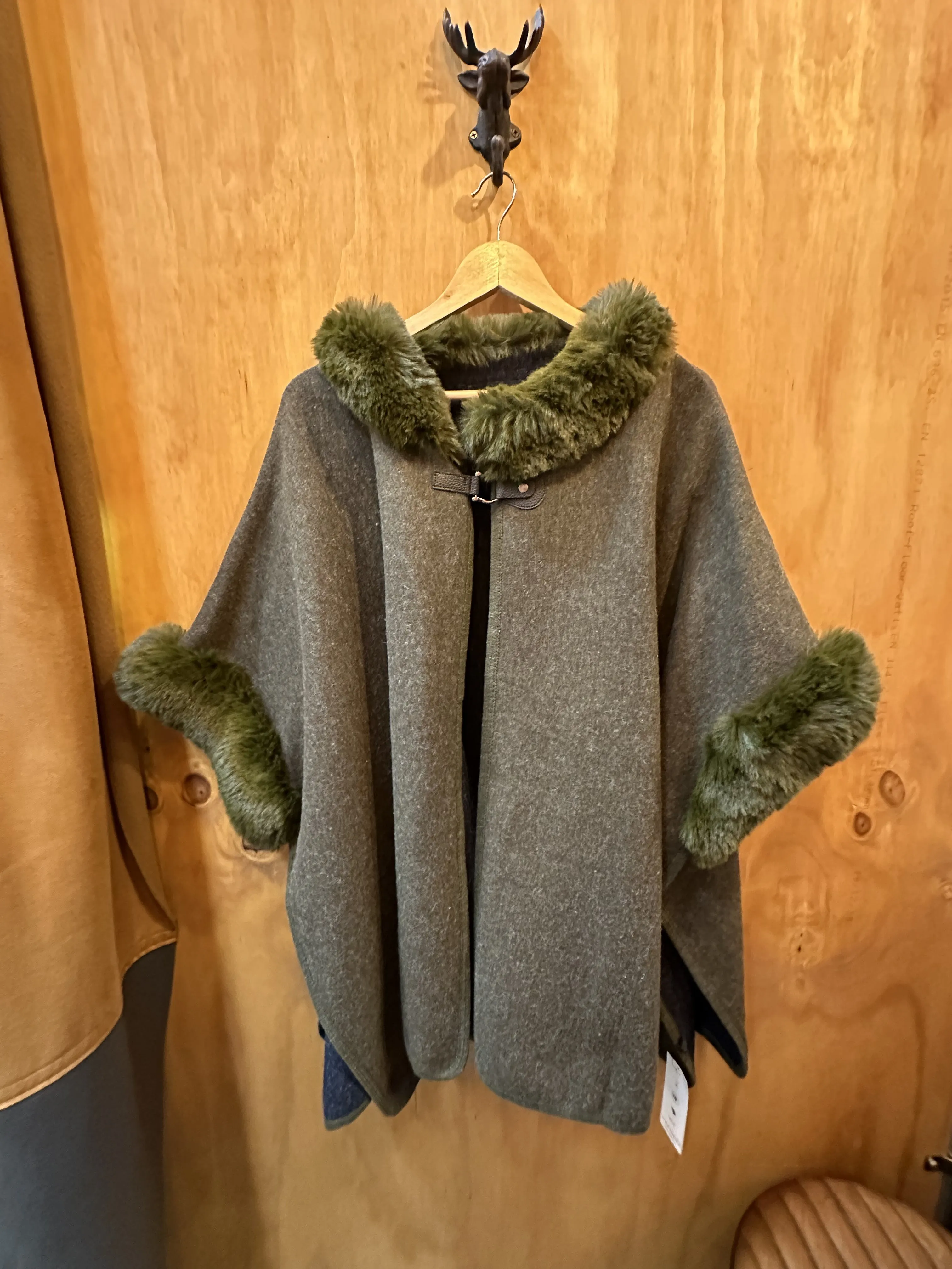 Fur Detail Poncho