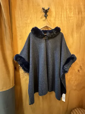 Fur Detail Poncho