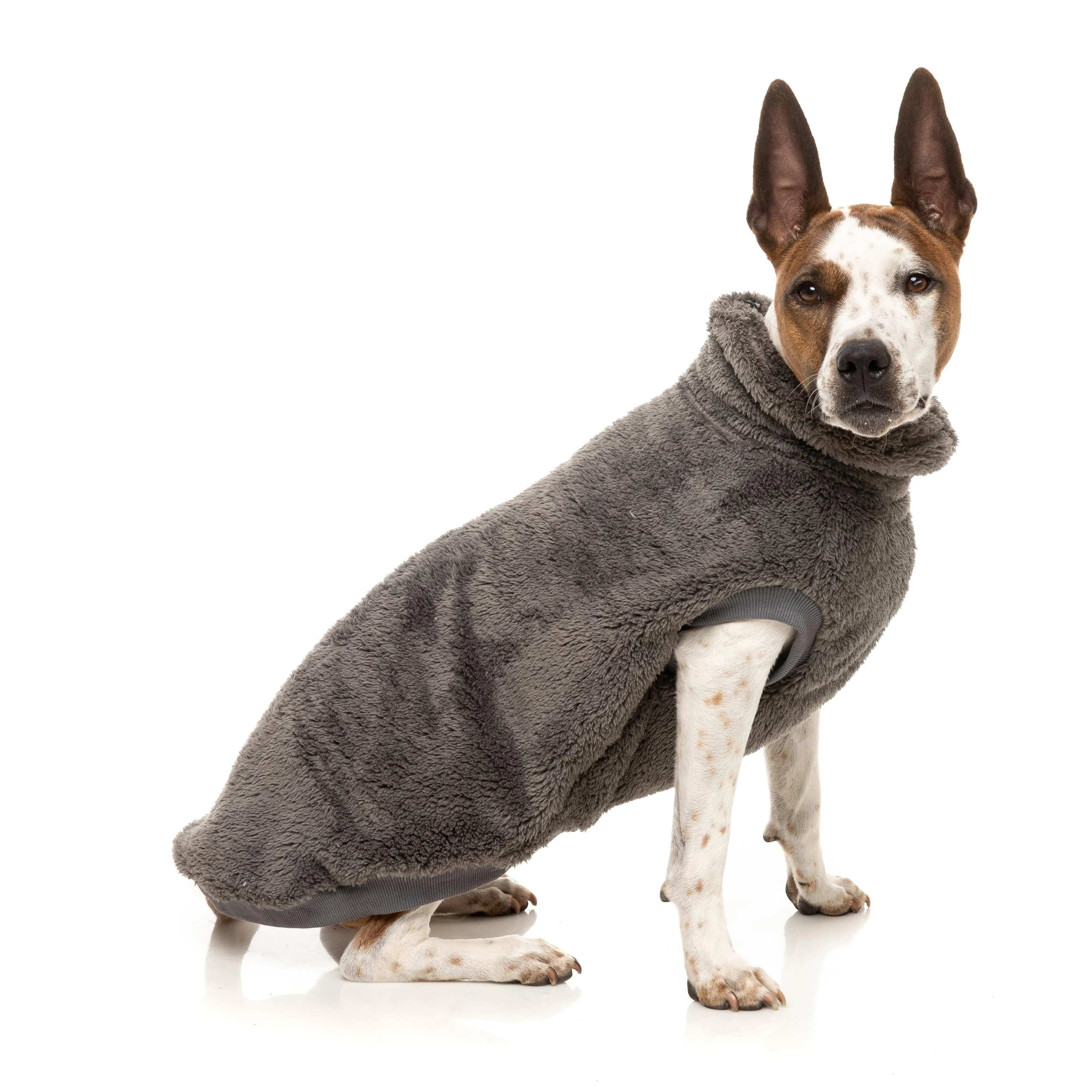 FuzzYard Dog Apparel Turtle Teddy 25 Sweater Gunmetal Grey Size 7