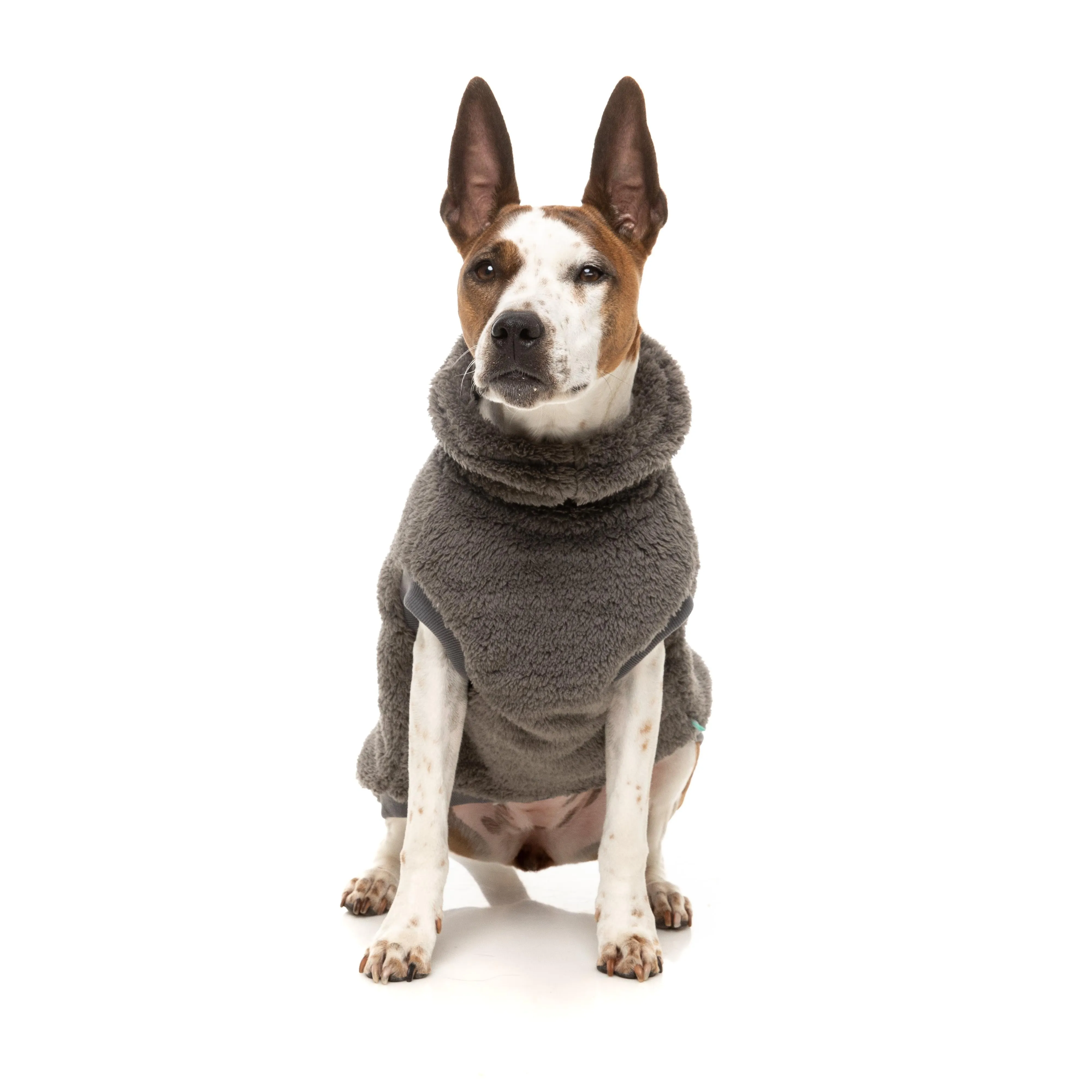 FuzzYard Dog Apparel Turtle Teddy 25 Sweater Gunmetal Grey Size 7