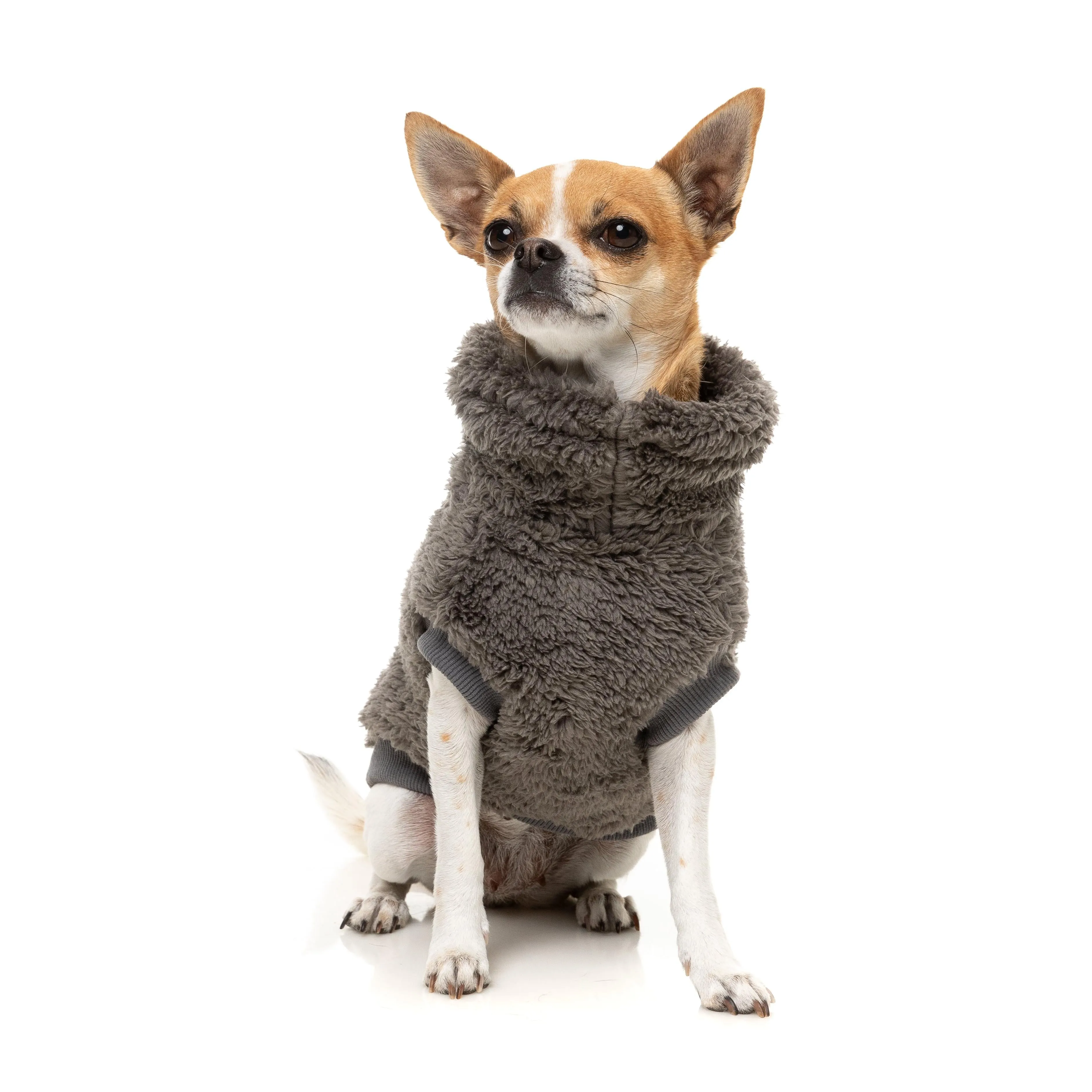 FuzzYard Dog Apparel Turtle Teddy 25 Sweater Gunmetal Grey Size 7