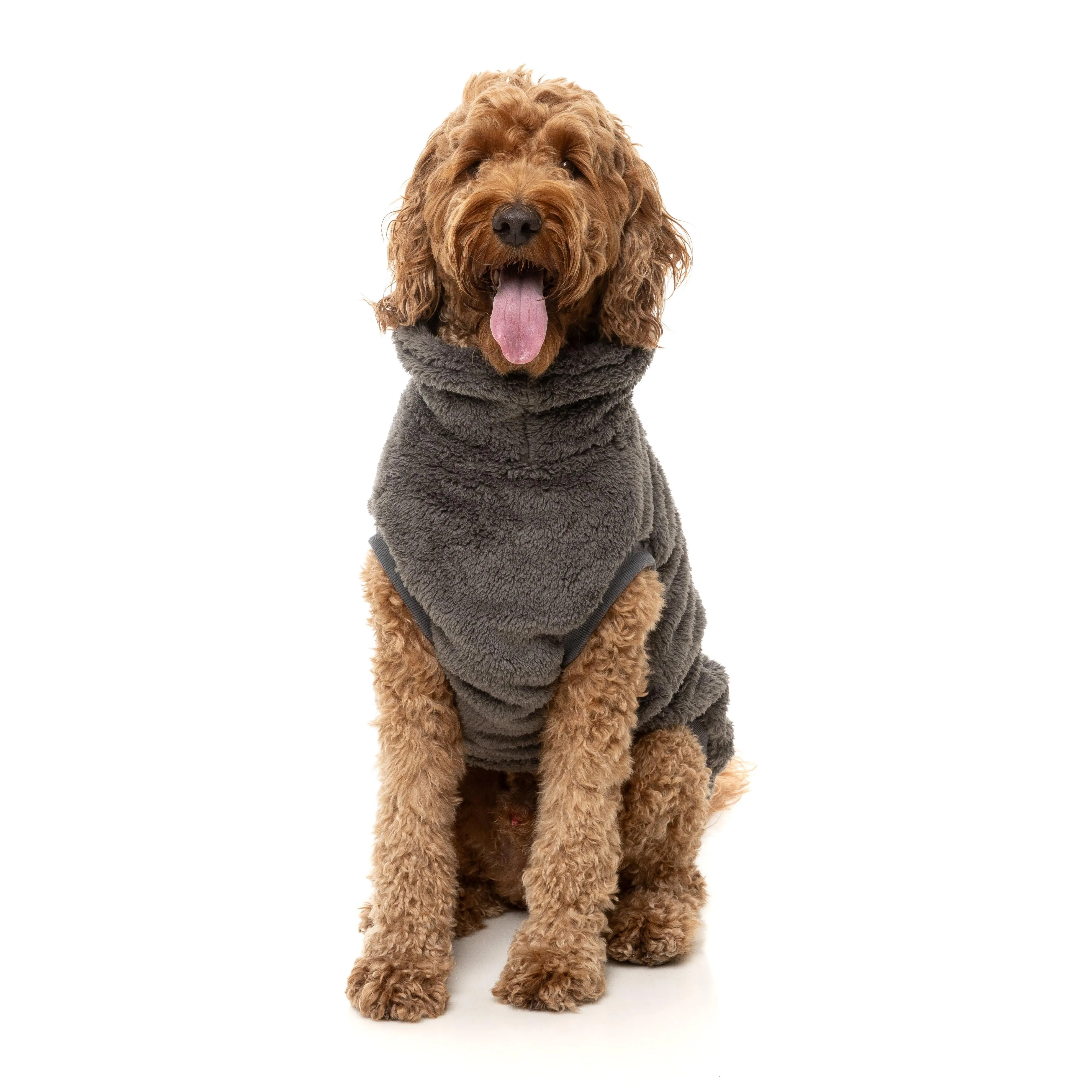 FuzzYard Dog Apparel Turtle Teddy 25 Sweater Gunmetal Grey Size 7