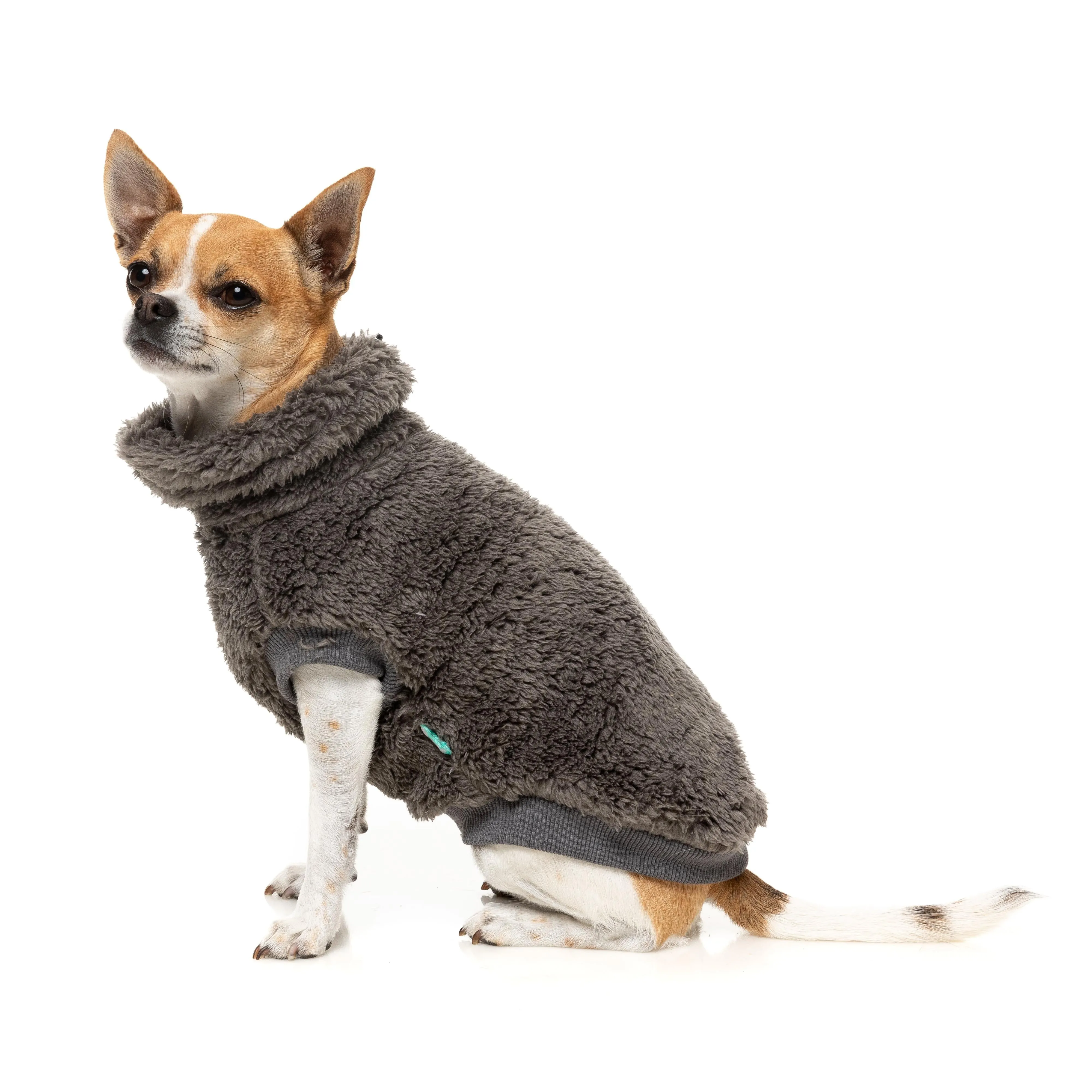 FuzzYard Dog Apparel Turtle Teddy 25 Sweater Gunmetal Grey Size 7
