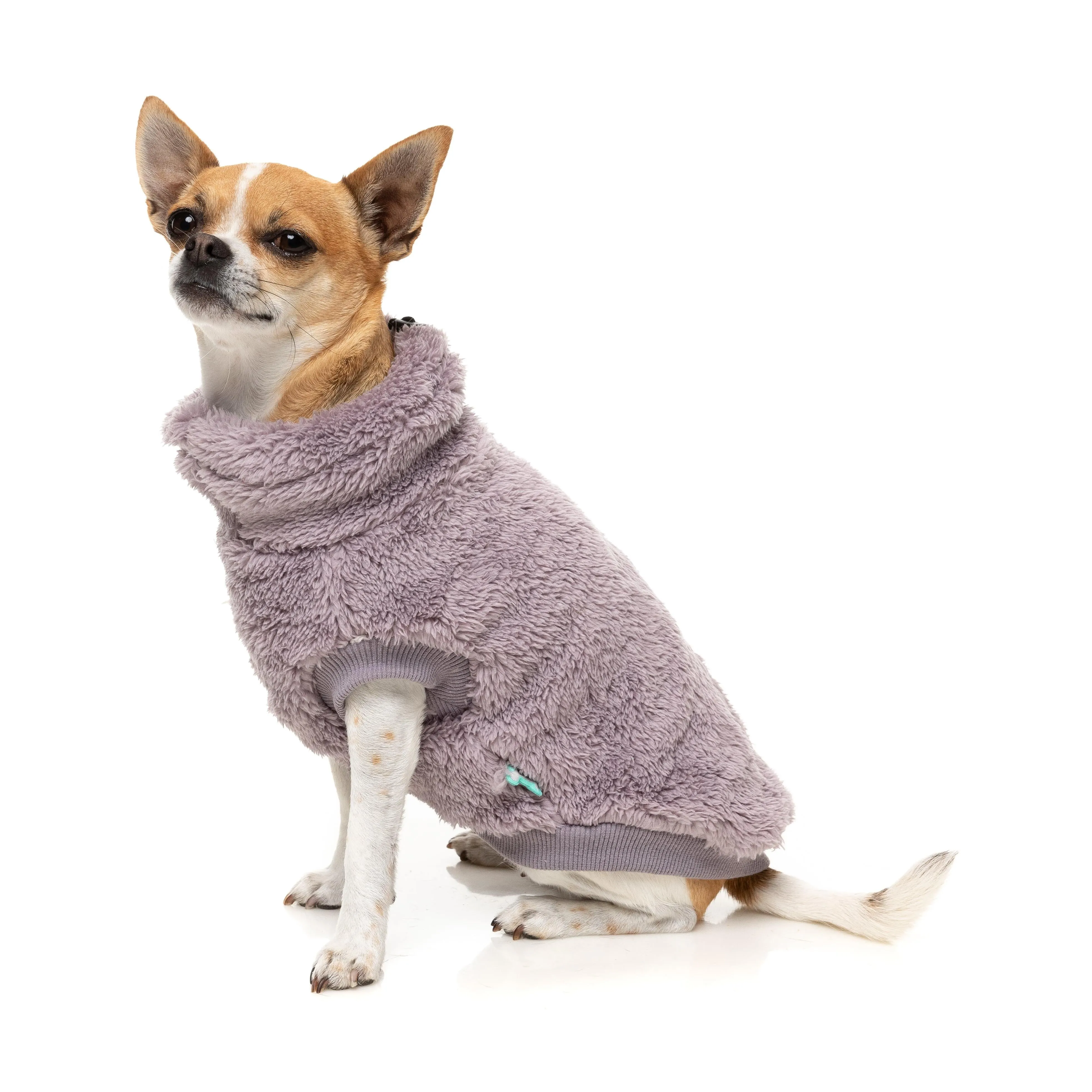FuzzYard Dog Apparel Turtle Teddy 25 Sweater Lavender Size 3 ^ ^