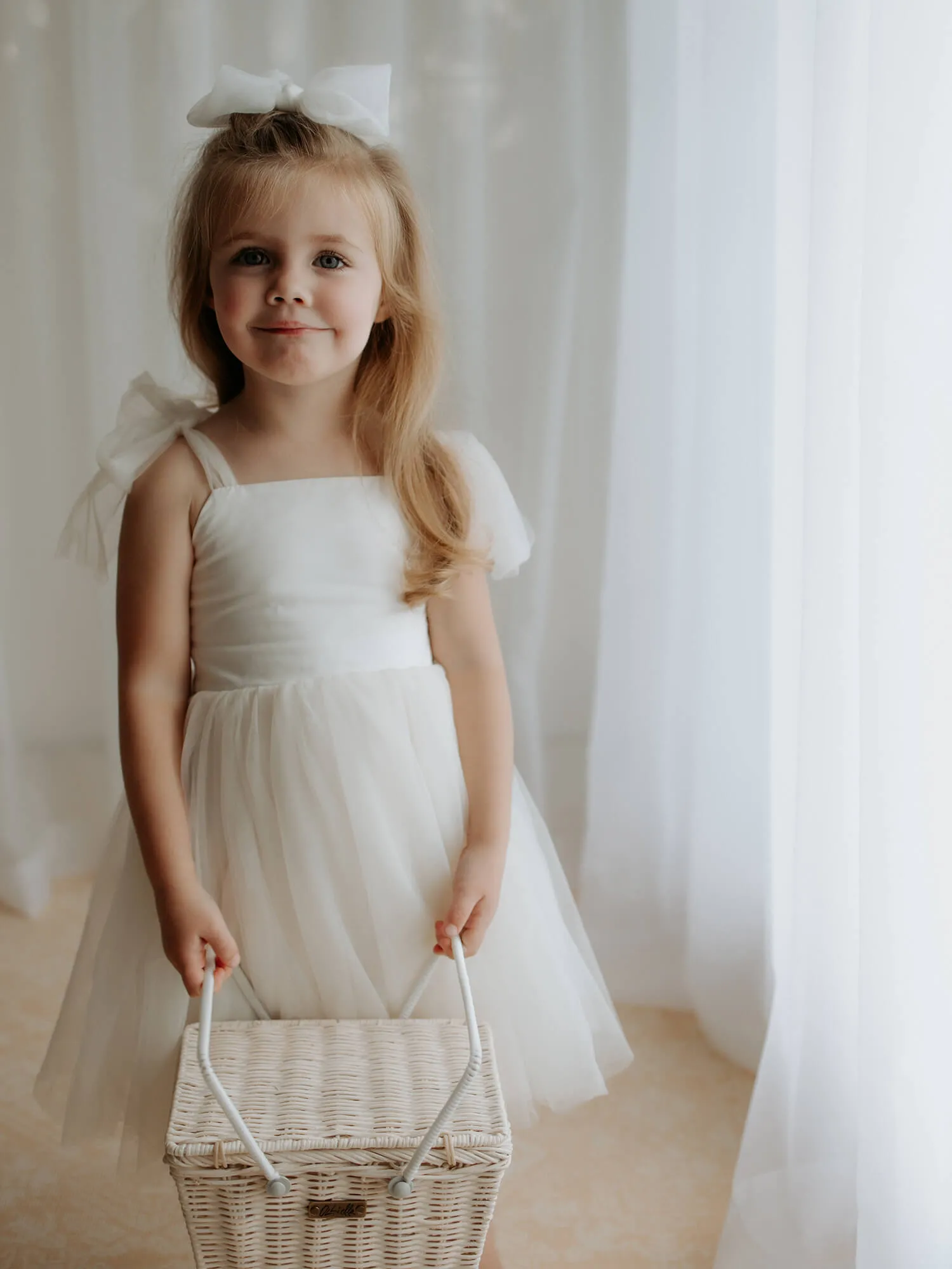 Harper dress - tea length - cream
