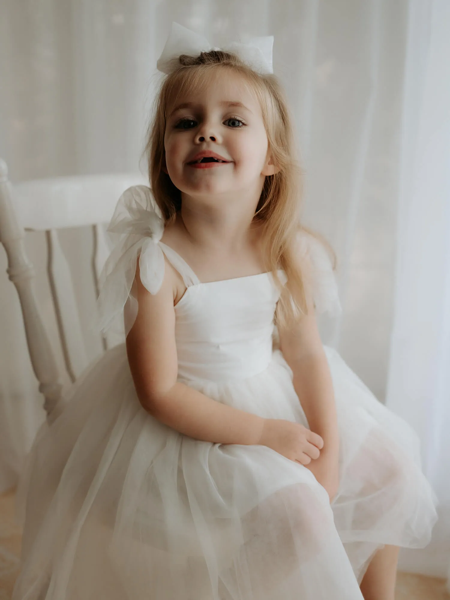 Harper dress - tea length - cream