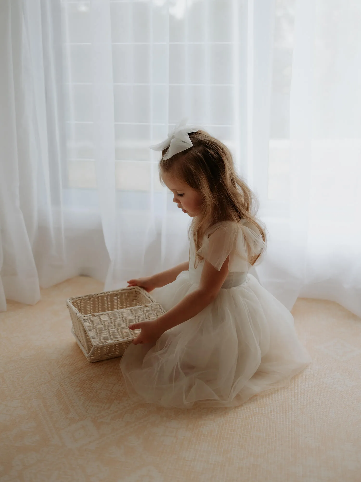 Harper dress - tea length - cream