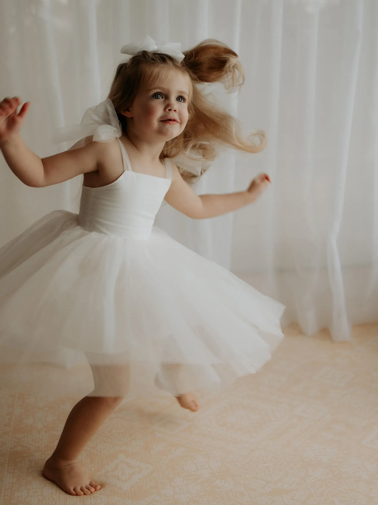 Harper dress - tea length - cream