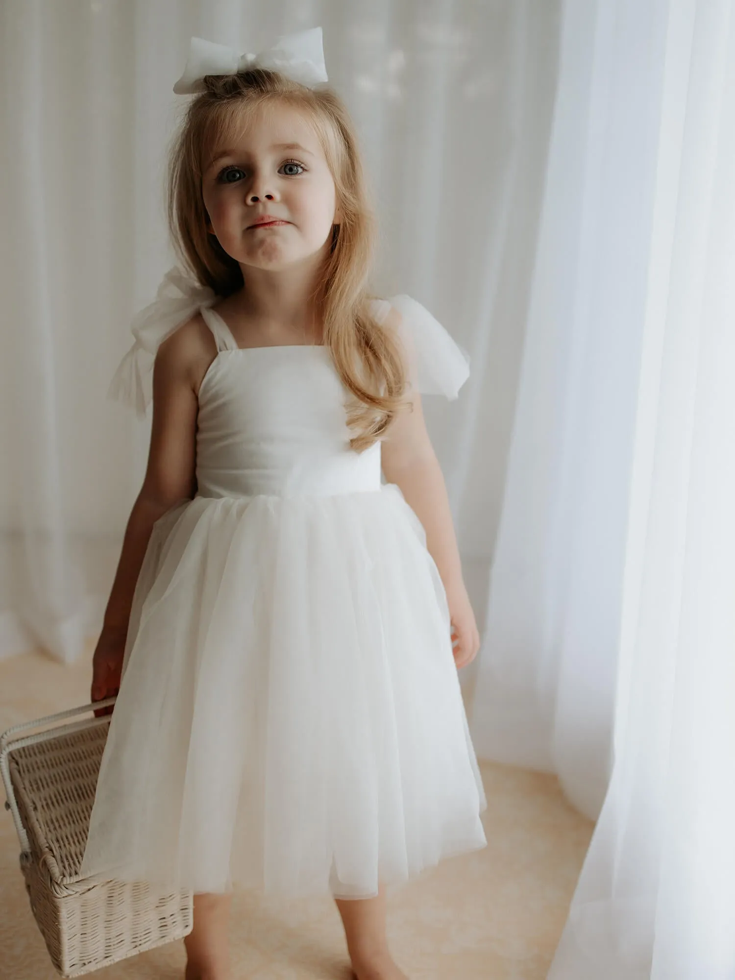 Harper dress - tea length - cream