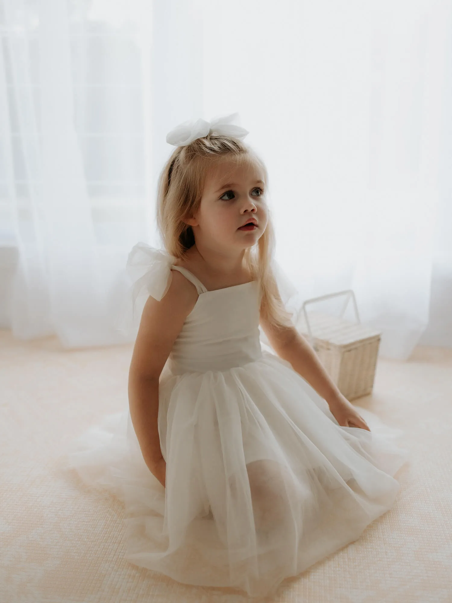 Harper dress - tea length - cream