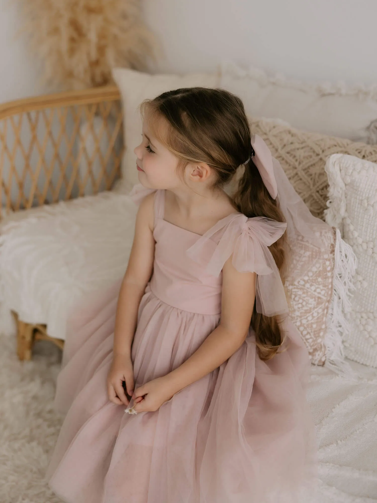 Harper dress - tea length - dusty pink