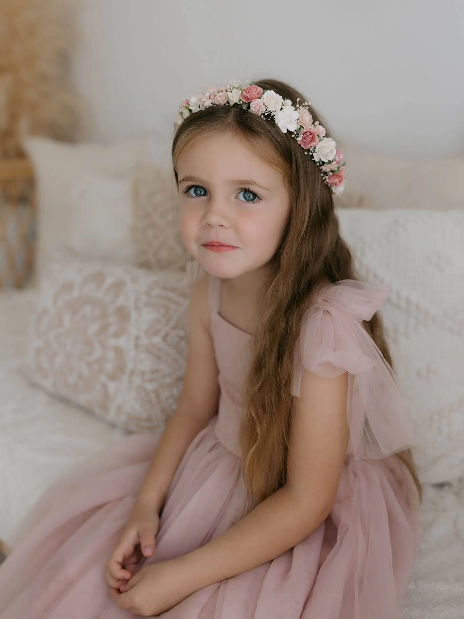 Harper dress - tea length - dusty pink