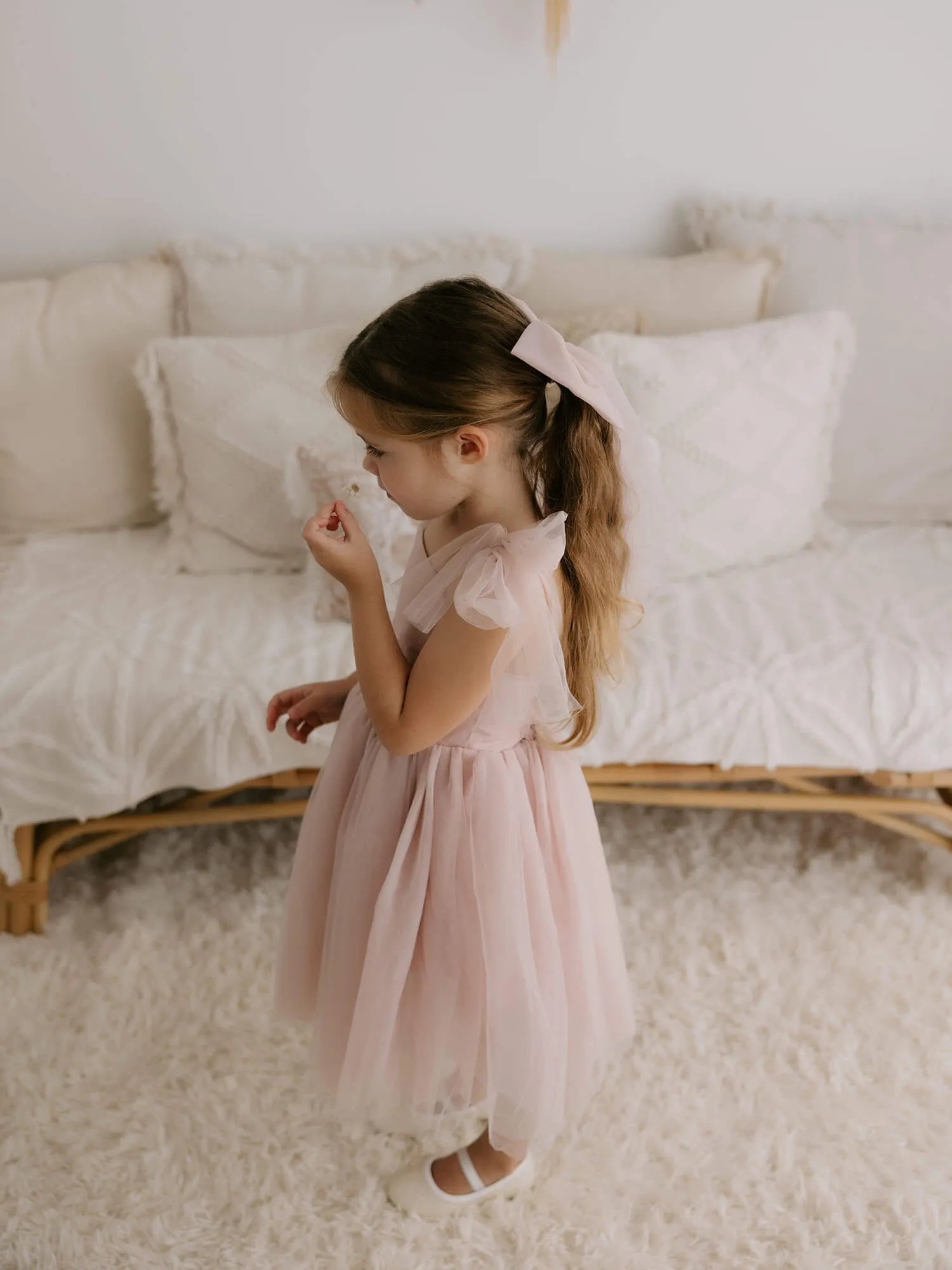 Harper dress - tea length - dusty pink
