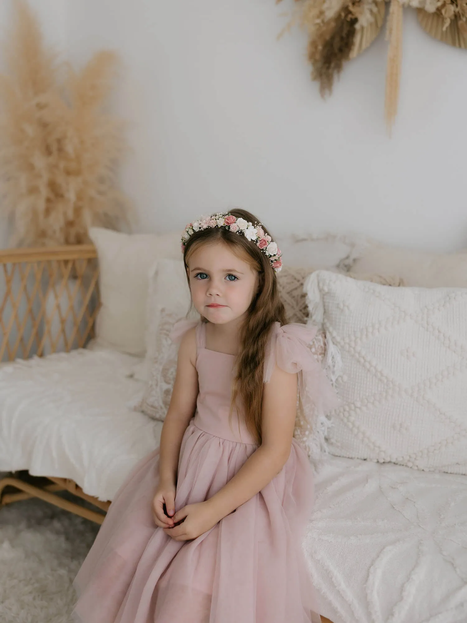 Harper dress - tea length - dusty pink