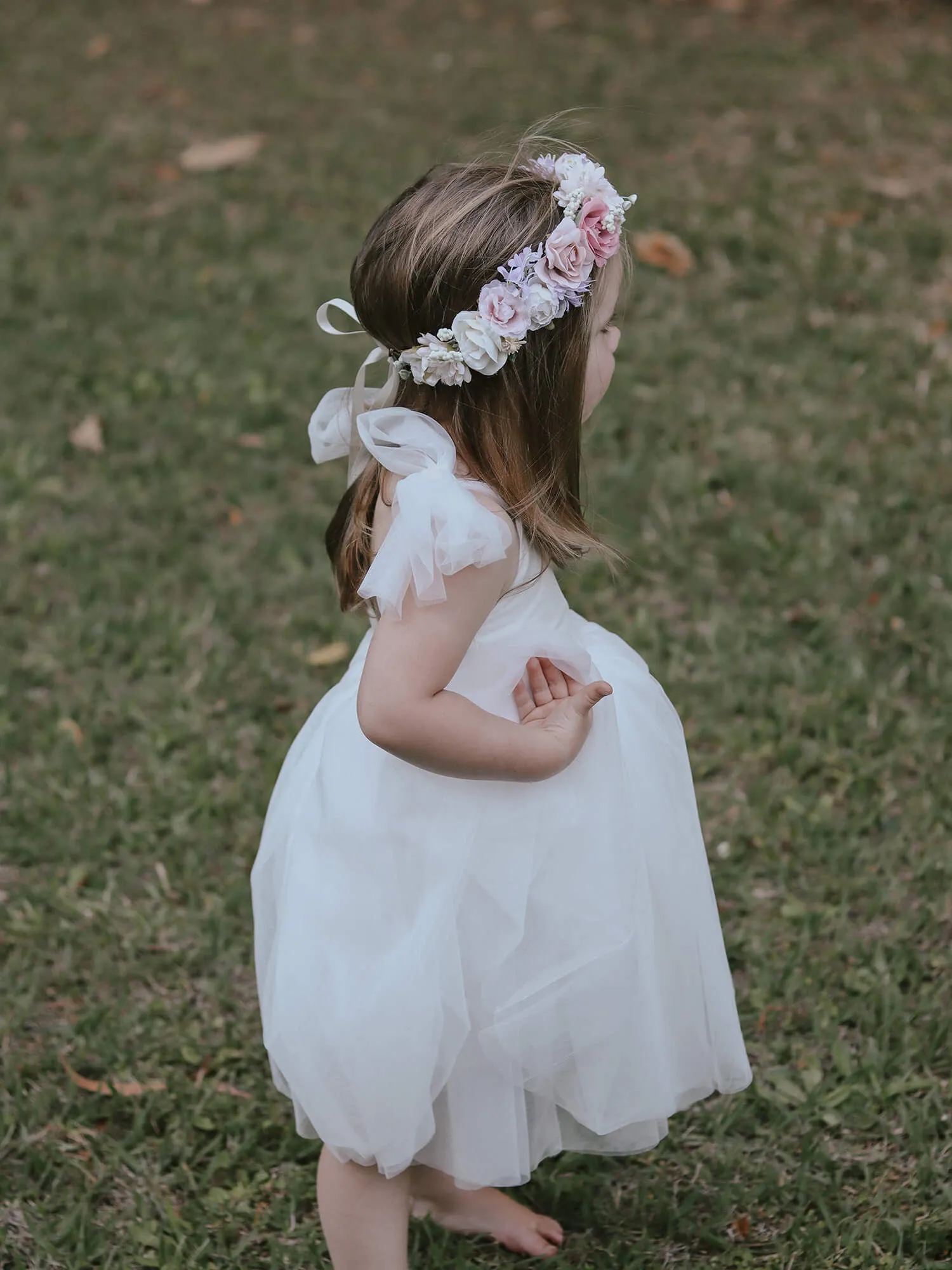 Harper dress - tea length - ivory