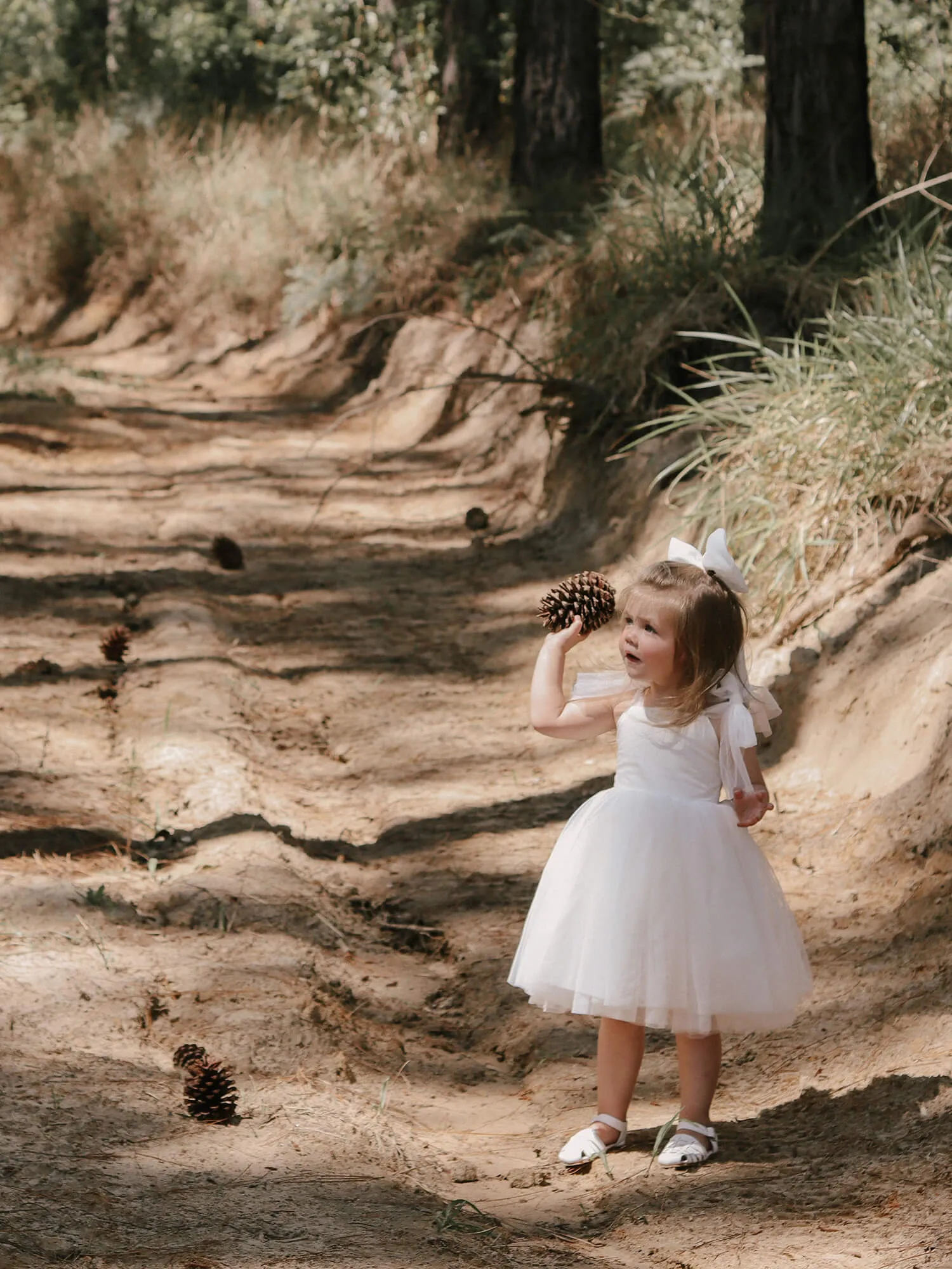 Harper dress - tea length - ivory