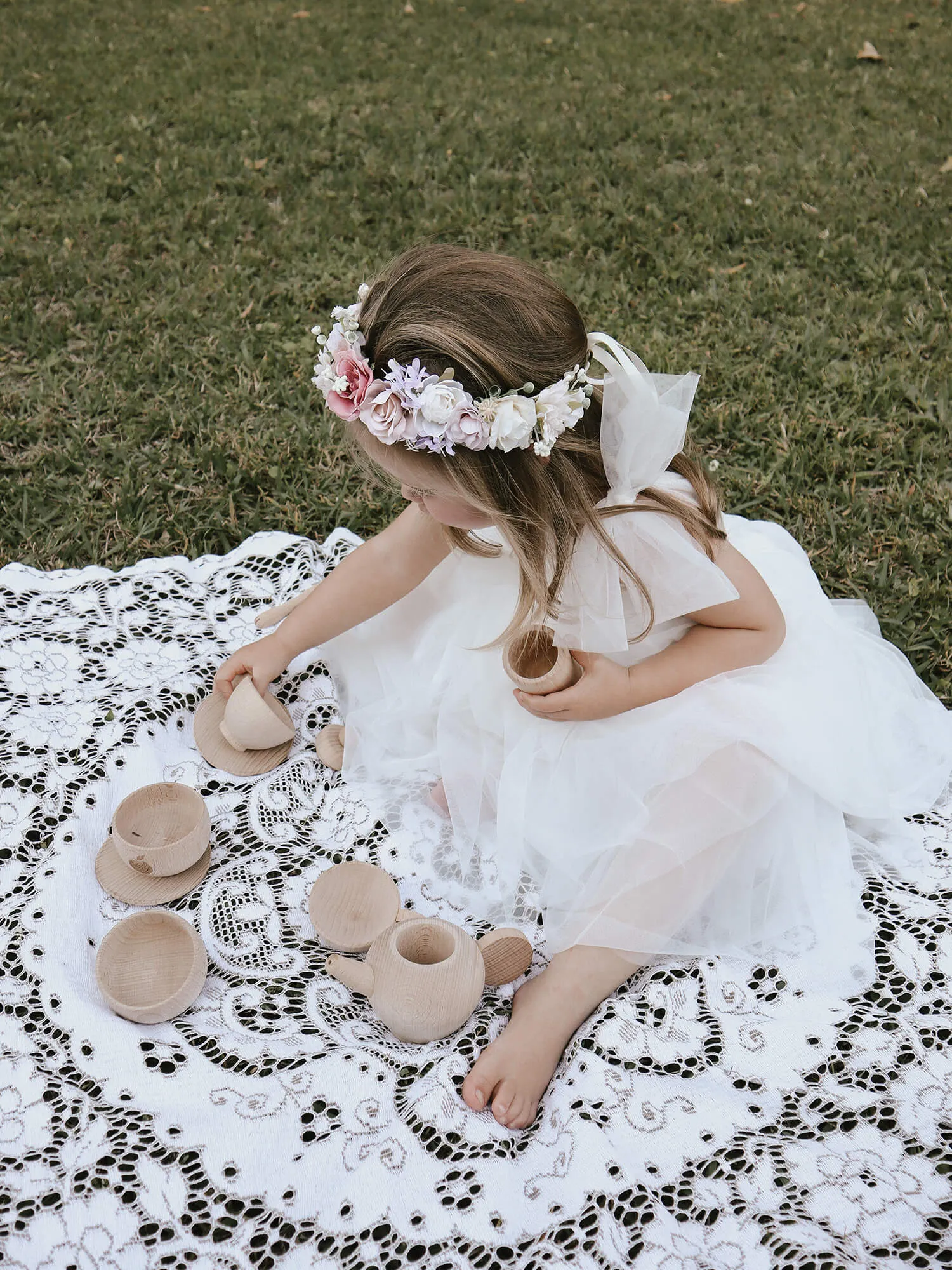 Harper dress - tea length - ivory