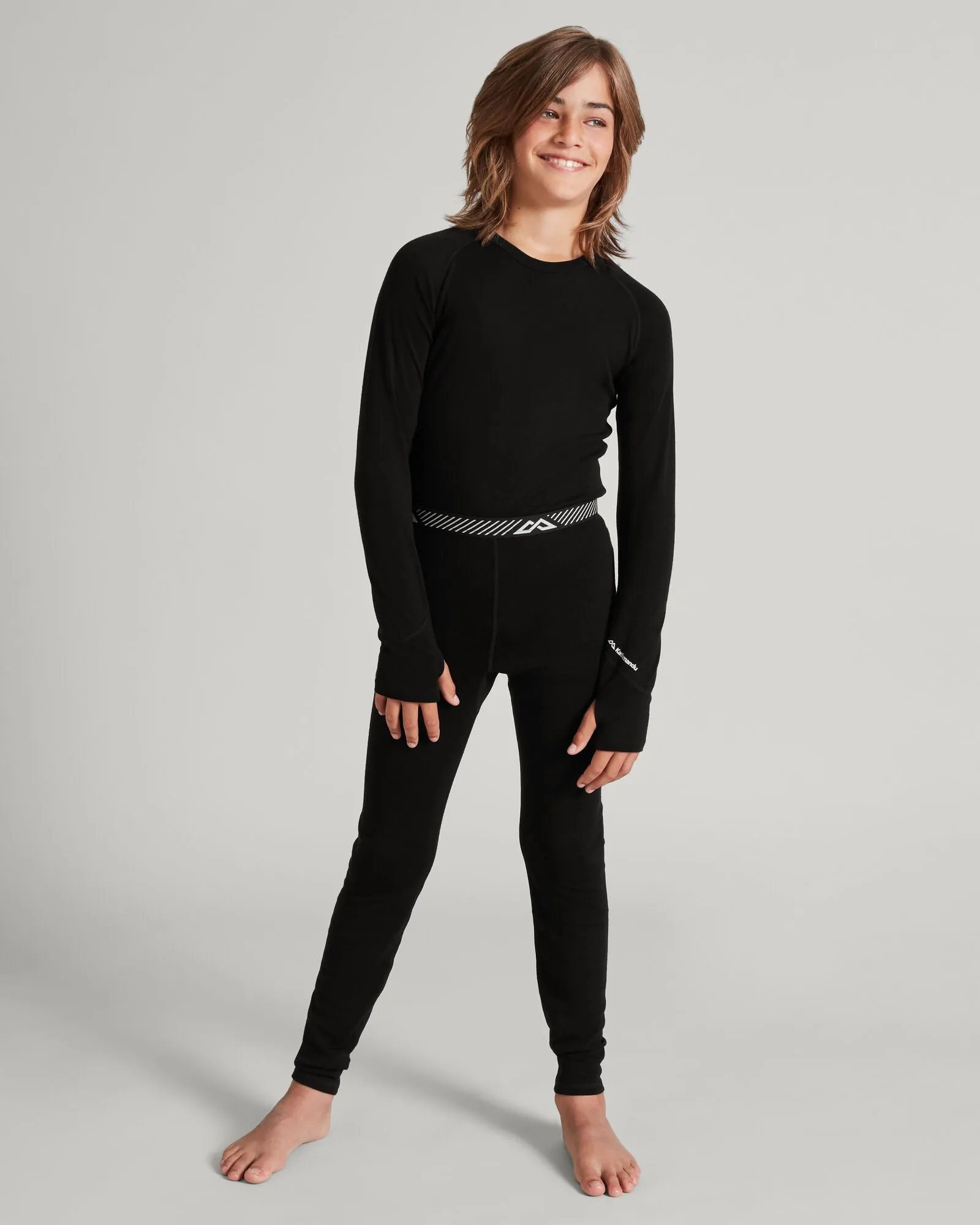 Kids' and Youth KMDMerino Baselayer Leggings - Black