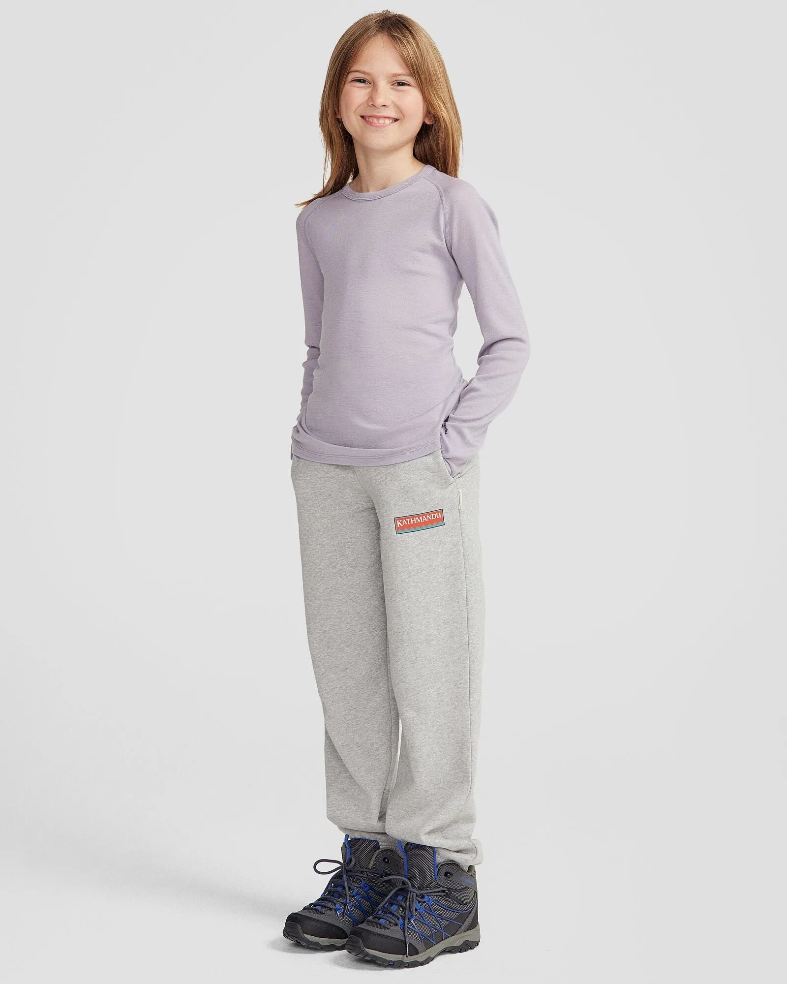 Kids' KMDMerino Baselayer Long Sleeve Top - Light Haze