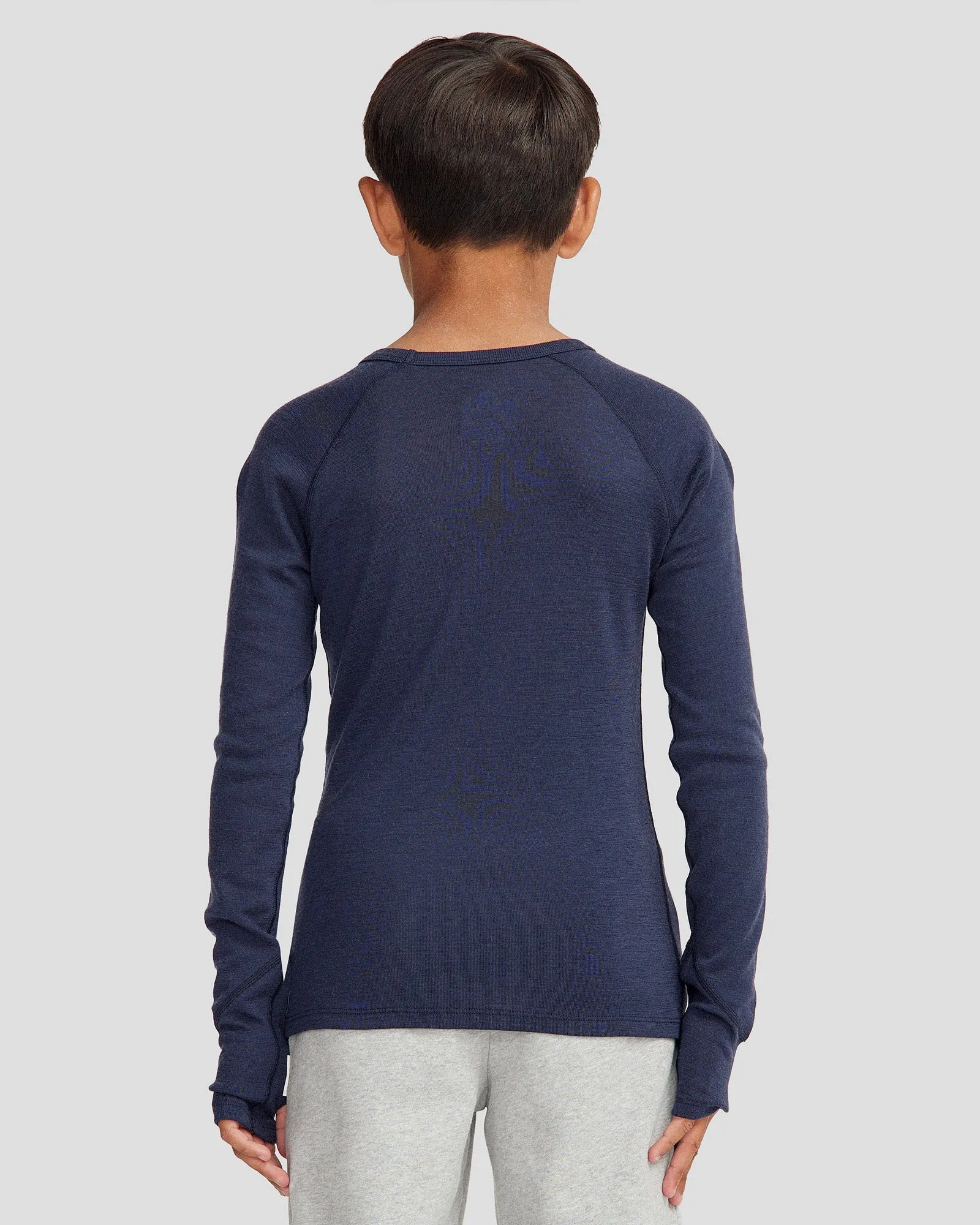 Kids' KMDMerino Baselayer Long Sleeve Top - Pure Navy