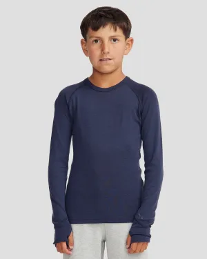 Kids' KMDMerino Baselayer Long Sleeve Top - Pure Navy
