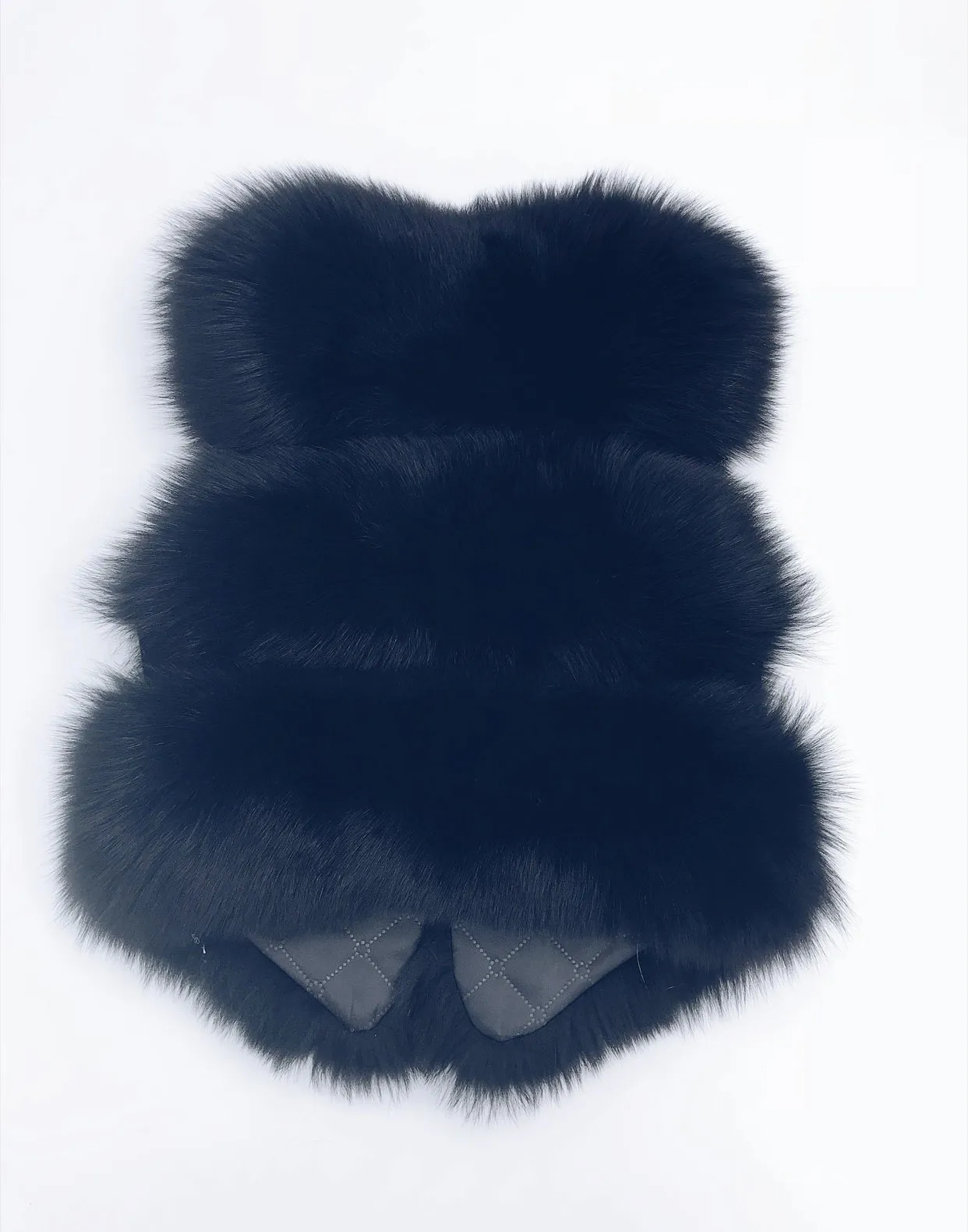 KIDS MI LOVES SIGNATURE Black Luxurious Fox fur vest.