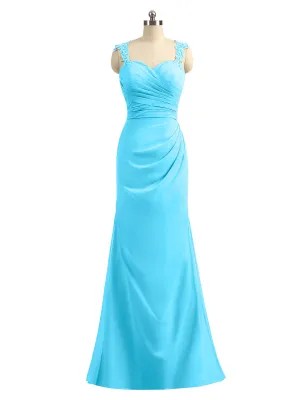 Lace Appliqued Strap Sheath Open Back Dress Pool