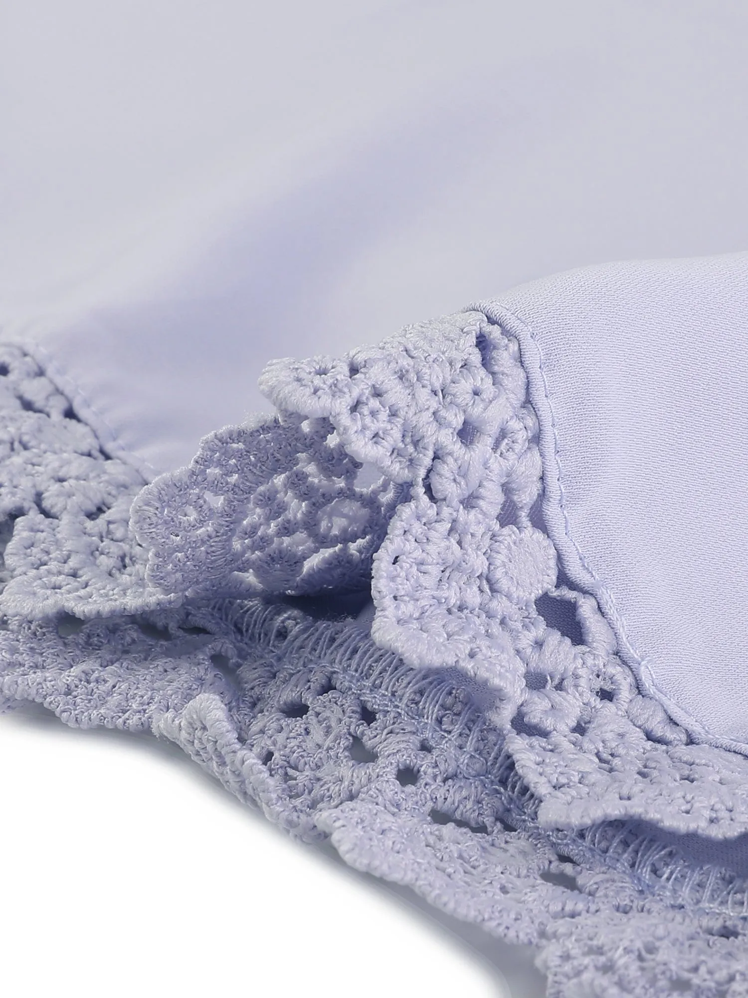 Lace Mesh Long Sleeve Round Neck Casual Elegant Blouse