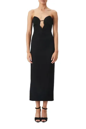 Lilah Midi Dress In Black