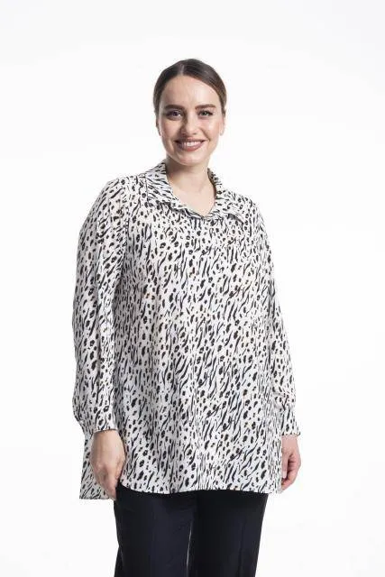Long Sleeve Elegant Knitted Shirts 2XL - 6XL Large Size Turn-Down Collar Pocketless Chic Tops   42 - 52 EU Office