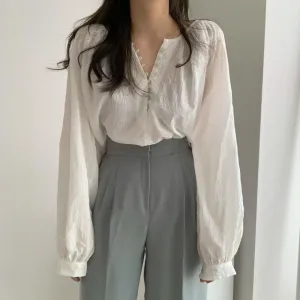 Longsleeved Blouse With Buttons